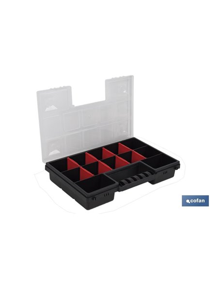ESTUCHE ORGANIZADOR 12 COMPARTIMENTOS 287 X 186 X 50 MM