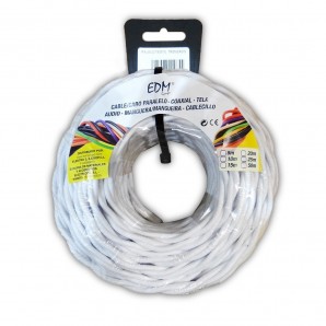 Parallel textile braided 3x2,5 white 5 meters