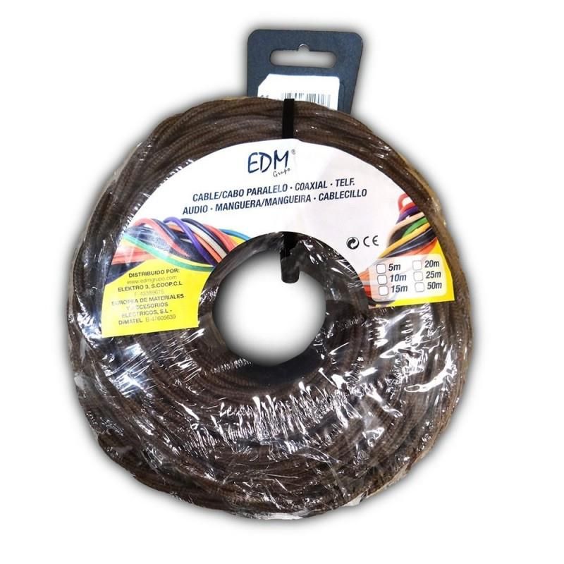 Parallel textile braided 3x1 brown 5 metres
