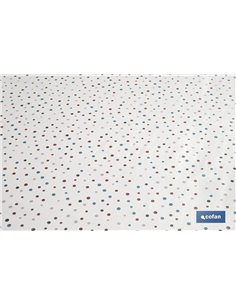 ROLLO MANTEL ANTIMANCHAS 1,40 x 25m 50% ALG/50% PVC.PUNTOS 2
