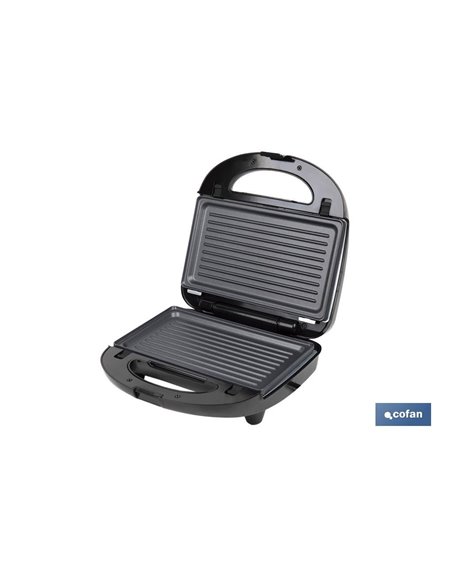SANDWICHERA MULTIUSOS,GRILL Y GOFRERA 3 EN 1 PLACAS INTERCAMBIABLES  750W 24x22,8x10,9 cm