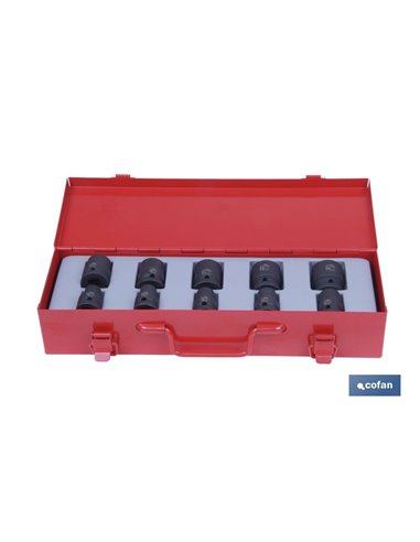 Case 10 Impact Sockets 1/2'