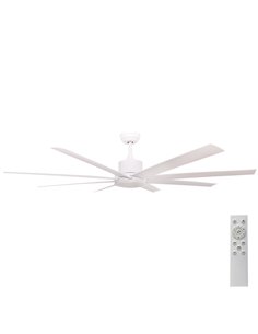 Ventilador techo Diongo con mando Ø165 8 aspas DC Blanco 2
