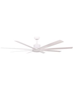 Ventilador de teto Diongo com controle Ø165 8 lâminas DC Branco