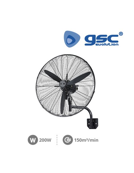 Ventilador de pared Thuwa Ø71cm 200W Negro