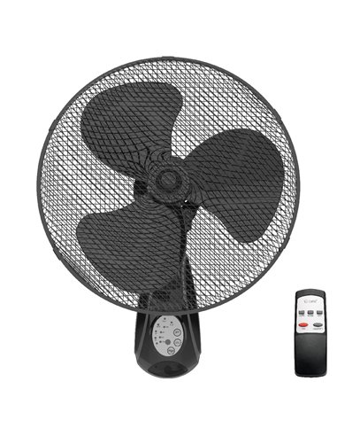 Ventilador de parede Sautar com controle Ø43cm 45W Preto