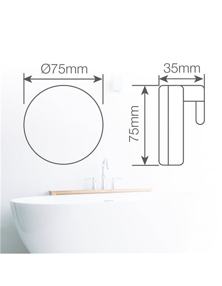 Aplique baño LED Inada 4,5W 6500K IP44