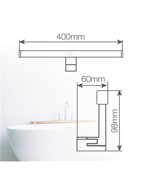 Aplique baño LED Nakur 6W 6500K IP44