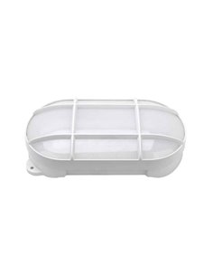 Aplique LED oval Cercis com grade 15W 6500K Branco