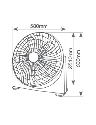 Ventilador Box Fan Magma Ø51cm 90W