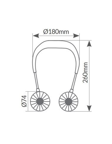 Ventilador de cuello portátil Bhari USB recargable