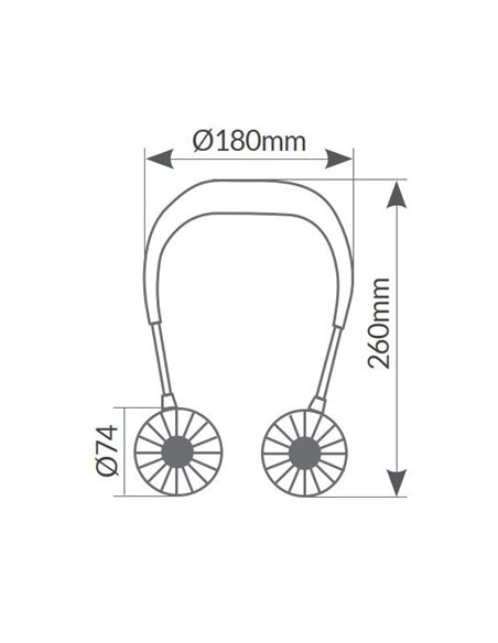 Ventilador de cuello portátil Bhari USB recargable