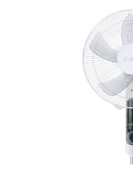 Ventilador de pie Lungra con mando y temporizador Ø43cm 50W Blanco