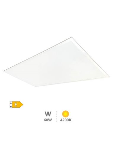 Panel empotrable LED rectangular Luena 119,5x59,5cm 60W 4200K Blanco
