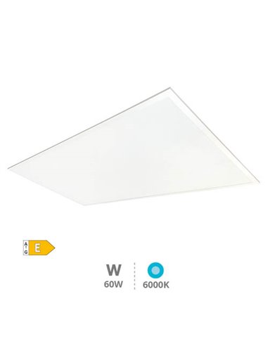 Panel empotrable LED rectangular Luena 119,5x59,5cm 60W 6000K Blanco