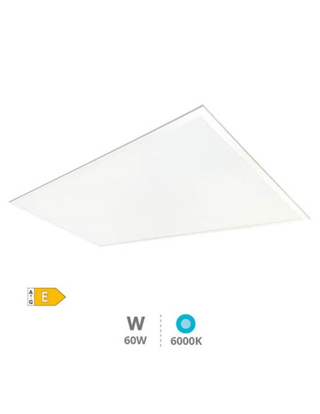 Panel empotrable LED rectangular Luena 119,5x59,5cm 60W 6000K Blanco