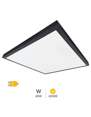 Panel superficie LED Borma 60x60cm 40W 4200K Negro