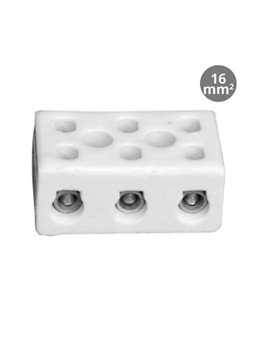 Pack 3 Regletas conexion ceram.3 polos 16mm2 30A