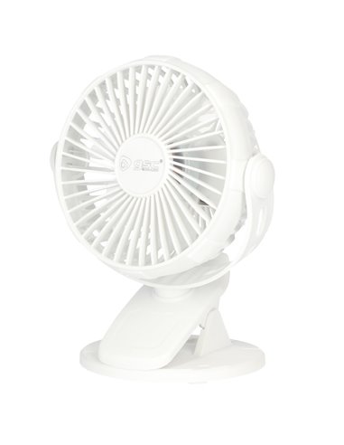 Mini ventilador USB tipo clipe Fune 3W Branco
