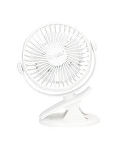 Mini ventilador USB tipo clip Fune 3W Blanco 2