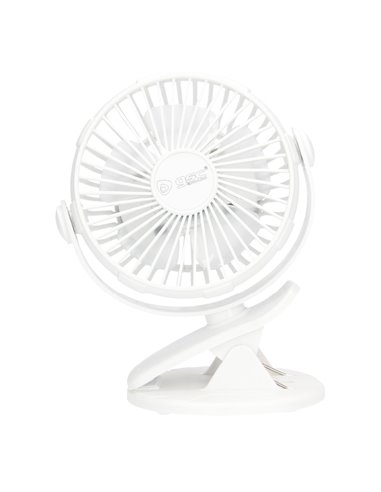 Mini ventilador USB tipo clip Fune 3W Blanco