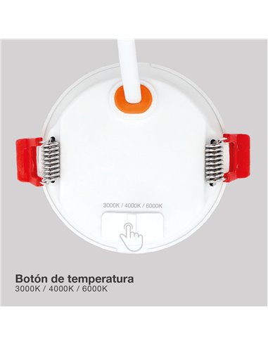 Aro redondo empotrable compacto LED Lumati 7W 3000 - 4000 - 6000K Blanco