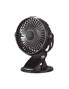 Mini ventilador USB tipo clip Fune 3W Negro