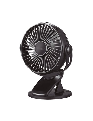 Mini ventilador USB tipo clip Fune 3W Negro