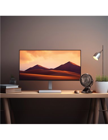 Mini ventilador USB tipo clip Fune 3W Negro