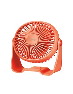 Mini ventilador sobremesa USB Alua Ø15cm 3W Rojo