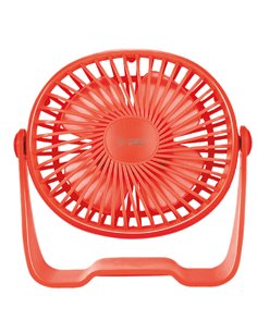 Mini ventilador sobremesa USB Alua Ø15cm 3W Rojo 2