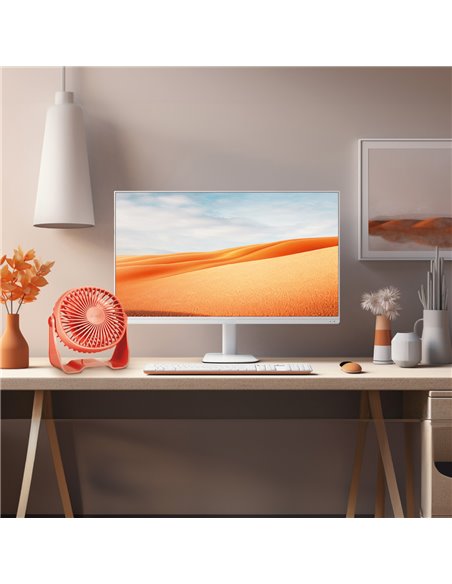 Ventilador de mesa Mini Alua USB Ø15cm 3W Vermelho