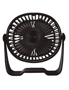 Mini ventilador sobremesa USB Alua Ø15cm 3W Negro 2