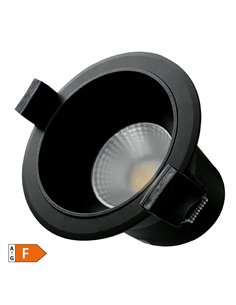 Aro rendondo empotrable LED Mandani 7W 3000-4000-6500K antideslumbramiento Negro 2