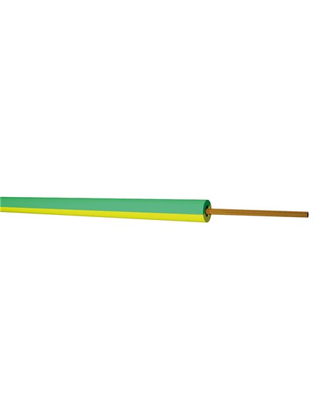 Rollo 100M Cable flexible (1x1.5mm) Verde/Amarillo