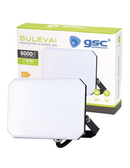 Proyector aluminio LED Sulevai 50W 4000K IP65 Negro