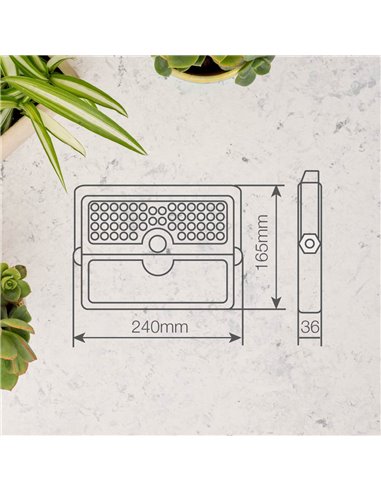 Foco proyector solar LED Cela con sensor de movimiento y crepuscular 6W 3000 - 4000 - 6000K IP54 Negro