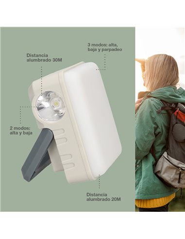 Lanterna Solar LED Recarregável 290lm
