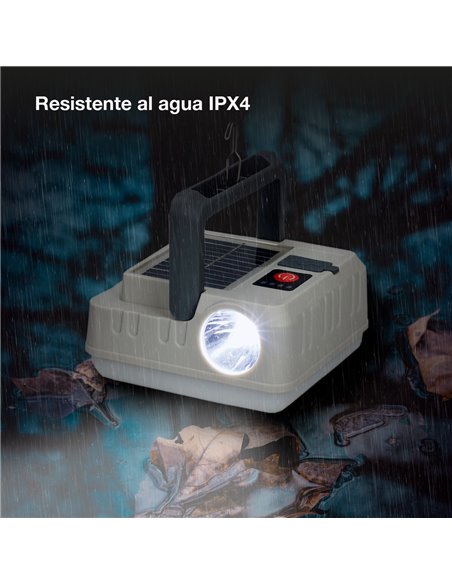 Linterna solar LED recargable 290lm