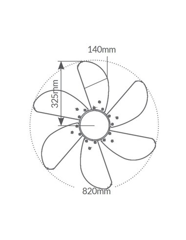 Ventilador techo Larde 2xE27 Ø82 6 aspas DC Rosa