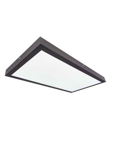 Painel LED retangular Kisongo 60x30cm 24W 4200K Preto