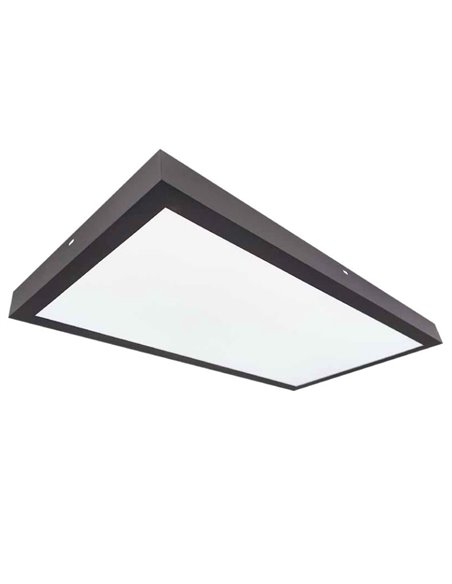 Painel LED retangular Kisongo 90x30cm 36W 4200K Preto