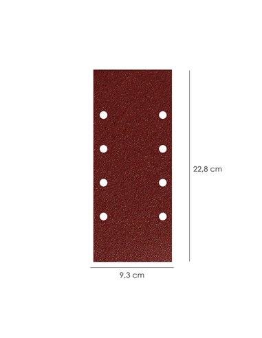 Lija Recambio  93x228 mm. con Agujeros Grano 180 (10 Piezas)