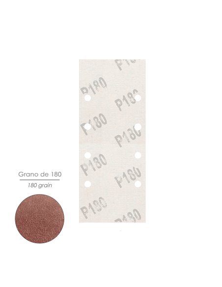 Lija Recambio  93x228 mm. con Agujeros Grano 180 (10 Piezas)