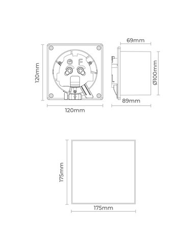 Extractor de aire con tapa blanca 11w ø10cm edm