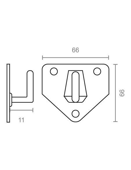 Placa colgador extintor zinc cg14 6kgs 91242 micel
