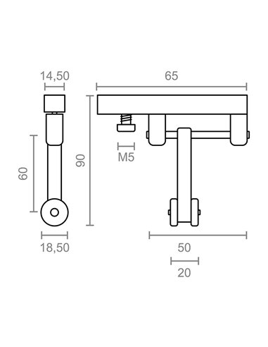 polea corredera pergola tld21 60mm 92585 micel