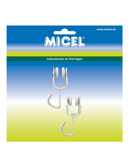 Blister de 2 poleas riel cortina interior tld18 92577 micel