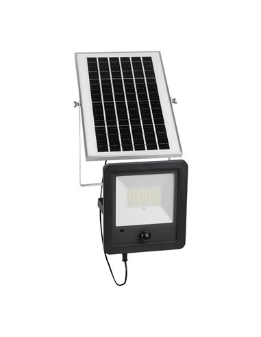 Foco proyector solar con sensor 100w 1.200lm 6.500k edm