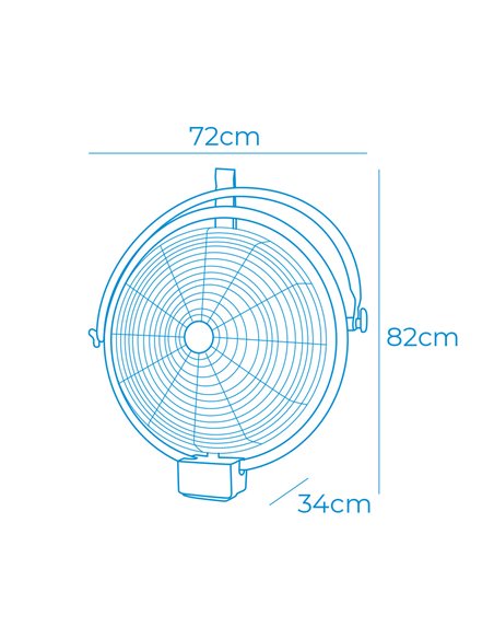 Ventilador industrial 120w 50cm pared-techo edm